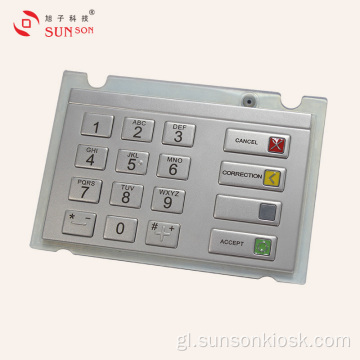 Teclado PIN de cifrado de pequeno tamaño para quiosco de pago